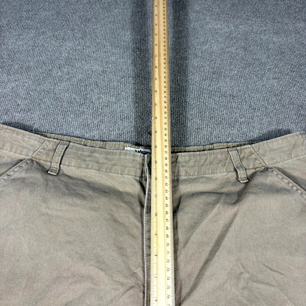 Wrangler Authentics Cargo Pants Mens 40X30 Beige Relaxed Straight Leg High Rise - Picture 5 of 12